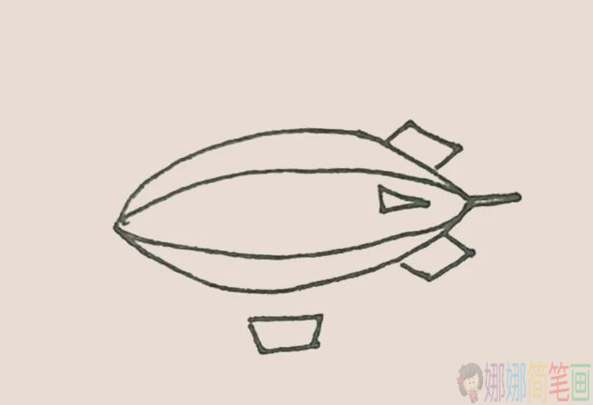 飞艇怎么画,飞艇简笔画图片-4