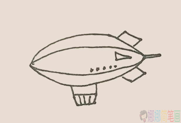 飞艇怎么画,飞艇简笔画图片-5