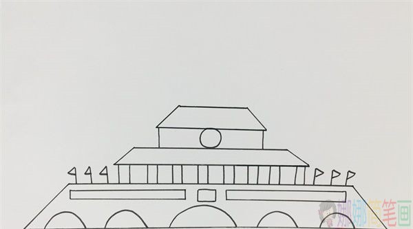 天安门的简单画法-4