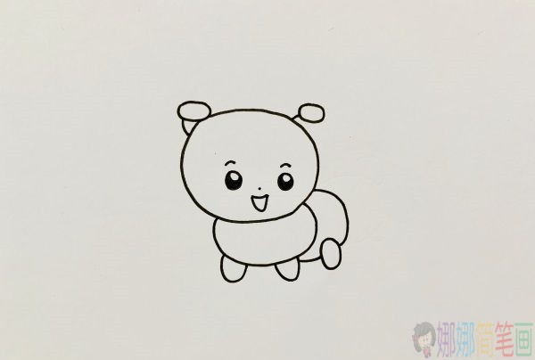 教小朋友画毛毛虫简笔画-3