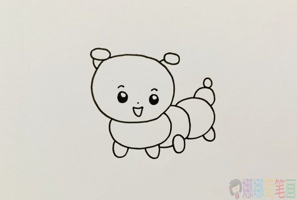 教小朋友画毛毛虫简笔画-4