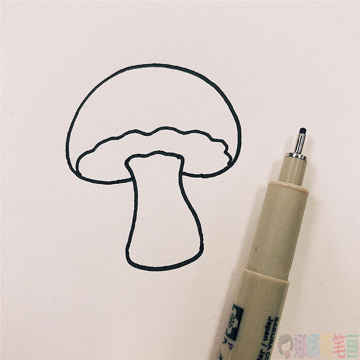 好看的彩色蘑菇简笔画教程-3