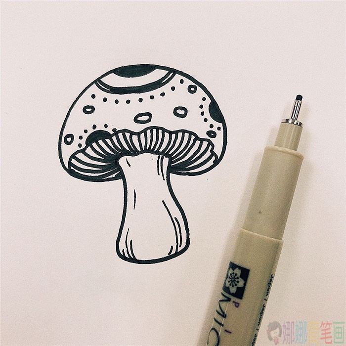 好看的彩色蘑菇简笔画教程-4