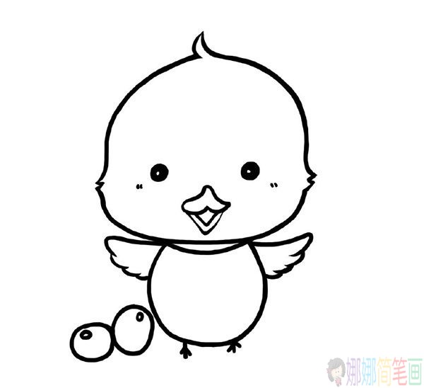 小黄鸭儿童简笔画图画-7