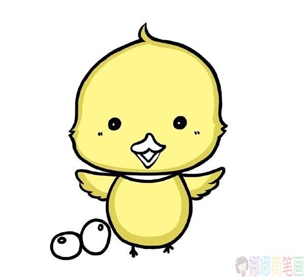 小黄鸭儿童简笔画图画-8