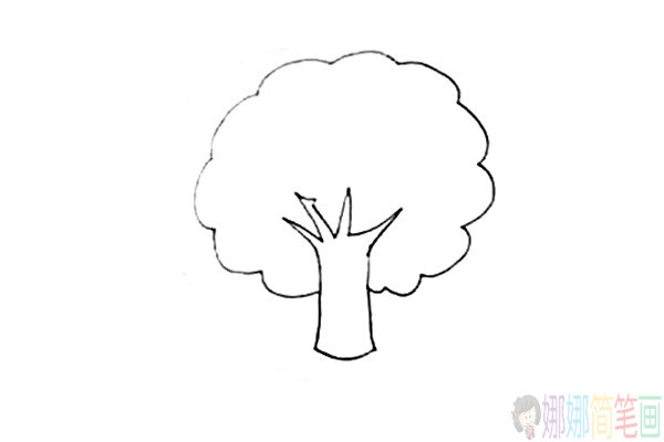 苹果树怎么画,苹果树儿童简笔画-4