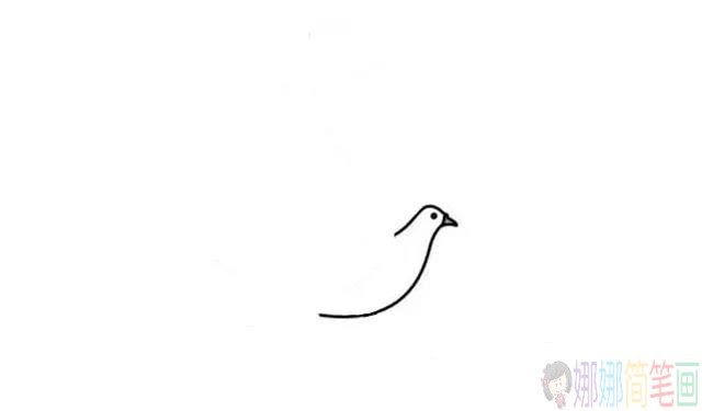 和平鸽简笔画,鸽子简笔画图片-1