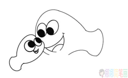海底总动员简笔画,小丑鱼鱼简笔画步骤-3