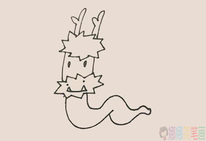 中国龙儿童简笔画图片,飞龙简笔画图片-5