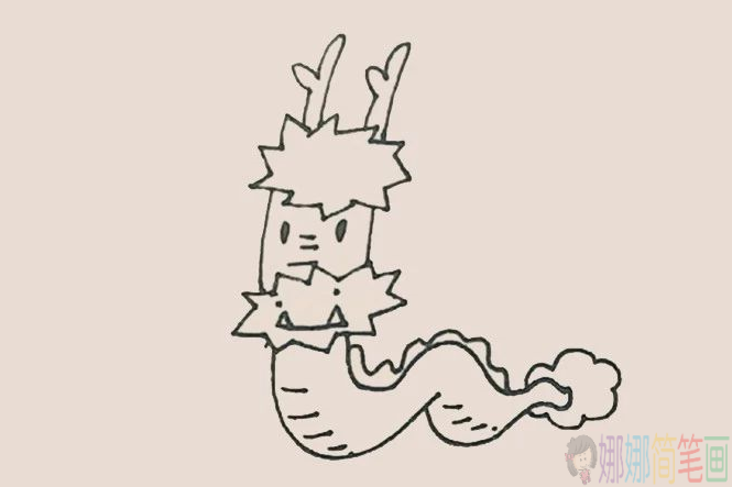 中国龙儿童简笔画图片,飞龙简笔画图片-6