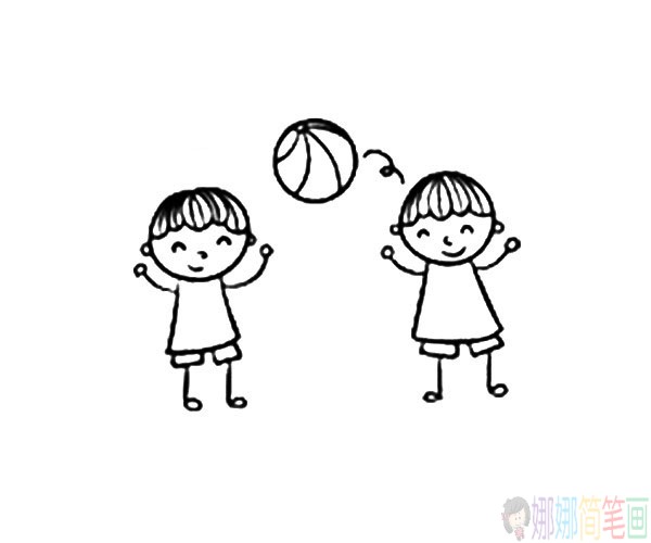 简单的小男孩简笔画图片组图-1