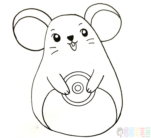 生肖鼠怎么画,生肖鼠简笔画图片-2