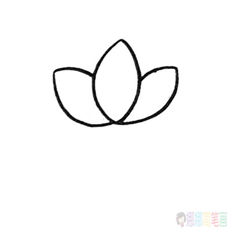 简单漂亮的荷花简笔画图片教程-1