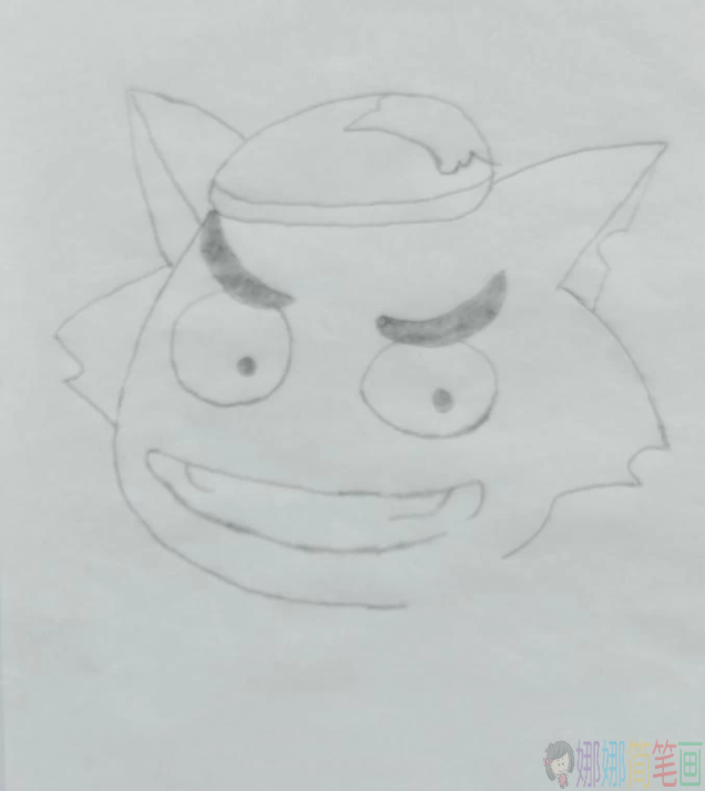 简笔画灰太狼怎么画,可爱的灰太狼简笔画画法步骤教程-4