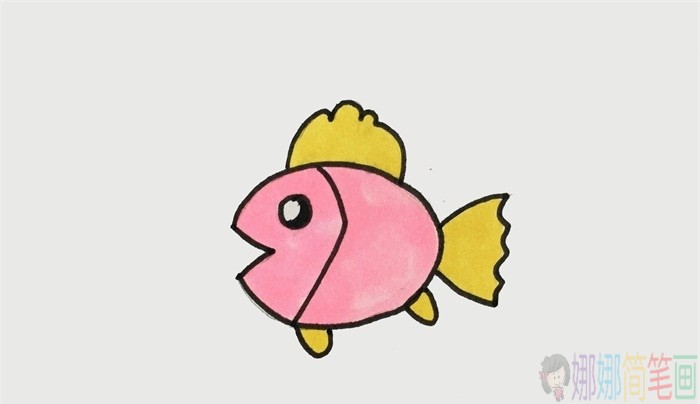 超简单的鱼简笔画画法-1