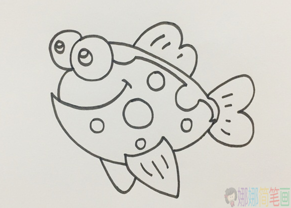 热带鱼简笔画,热带鱼少儿绘画-5