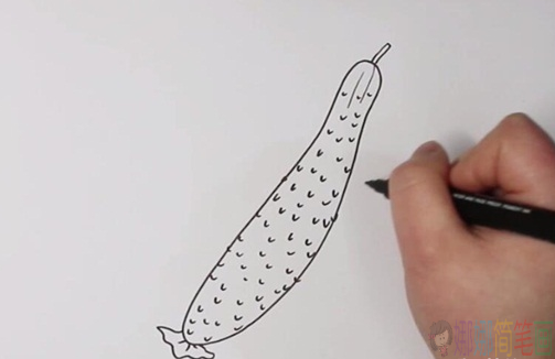 黄瓜简笔画,黄瓜少儿绘画-2
