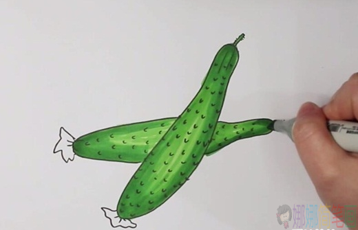 黄瓜简笔画,黄瓜少儿绘画-5