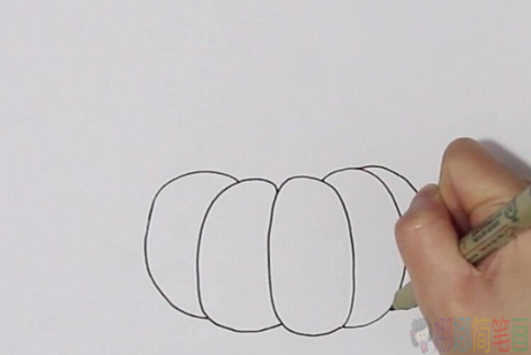 南瓜简笔画,南瓜绘画教程-2