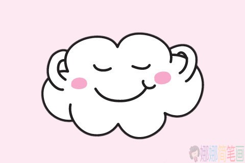 卡通云朵简笔画,云朵怎么画好看又简单-3