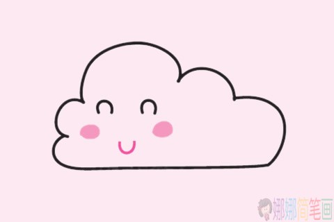 卡通云朵简笔画,云朵怎么画好看又简单-4