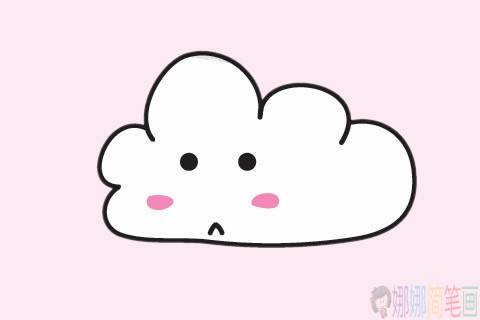 卡通云朵简笔画,云朵怎么画好看又简单-5
