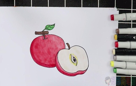 苹果简笔画,苹果怎么画好看-1
