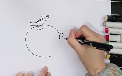 苹果简笔画,苹果怎么画好看-2
