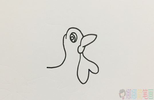 大公鸡简笔画画法简单好看-2