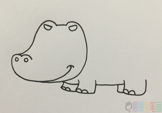 鳄鱼简笔画,鳄鱼怎么画好看-3