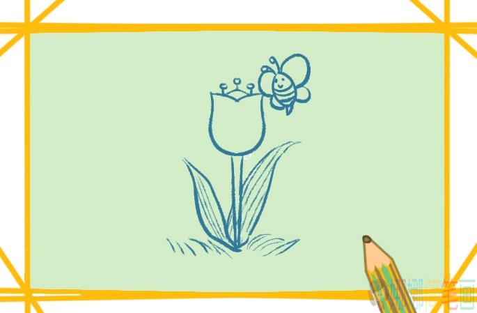 美丽的花朵简笔画-5