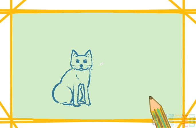 万圣节猫咪简笔画-3