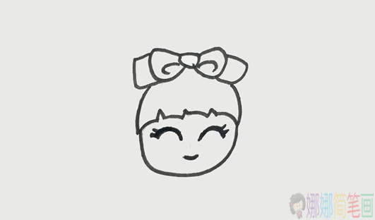 可爱的少女简笔画画法教程-2