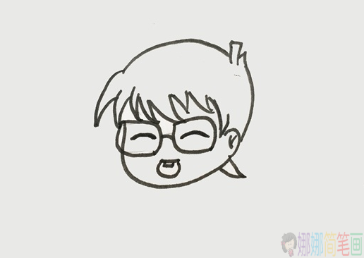 名侦探柯南简笔画画法图片-2