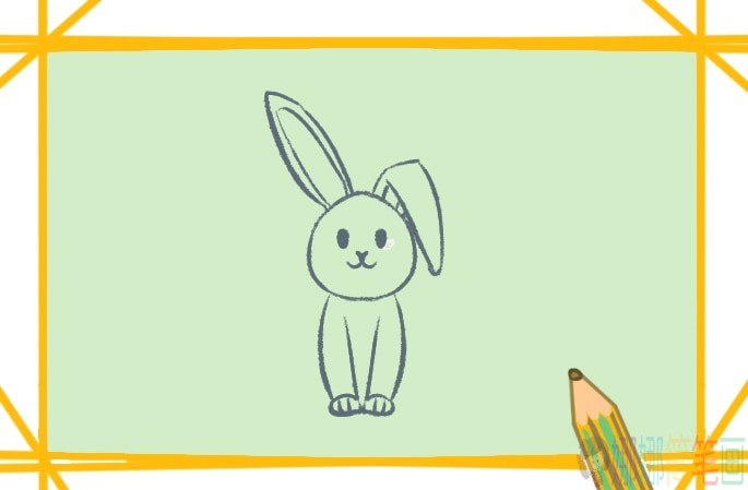 可爱的小白兔简笔画,小兔子儿童画-3