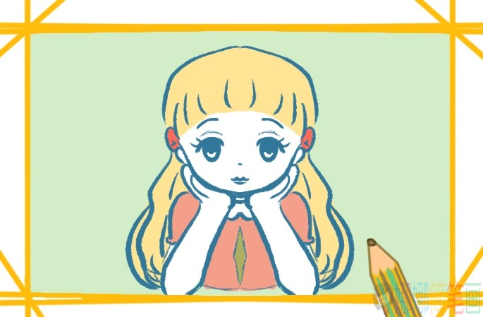 漂亮女生简笔画,女孩子简笔画教程-1