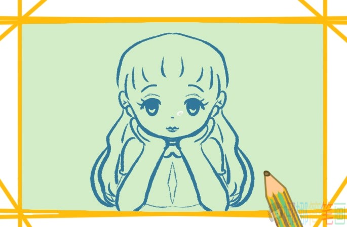 漂亮女生简笔画,女孩子简笔画教程-5