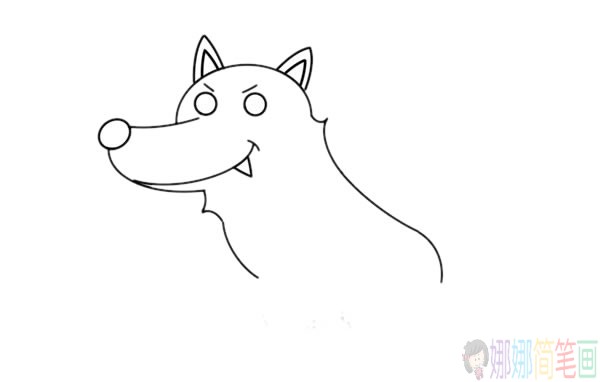 大灰狼儿童简笔画-4