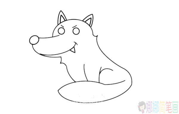 大灰狼儿童简笔画-5