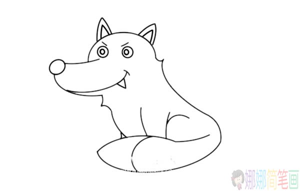 大灰狼儿童简笔画-6