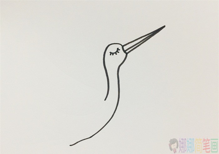 仙鹤简笔画,仙鹤儿童画-2