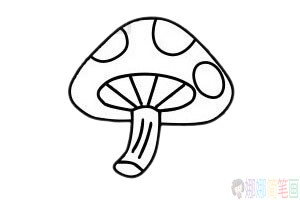 蘑菇怎么画,蘑菇儿童画-1