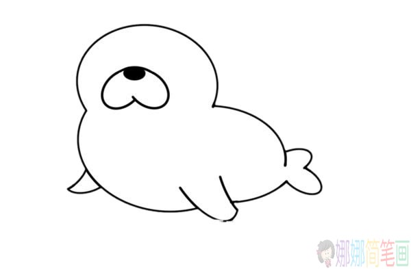 海狮动物简笔画图片-5