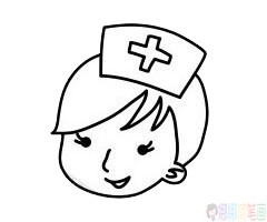 护士幼儿简笔画画法-5