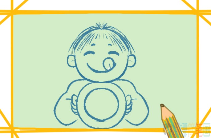 光盘行动人物简笔画-5