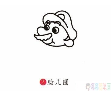 超级玛丽简笔画,超级玛丽简笔画画法图片-2