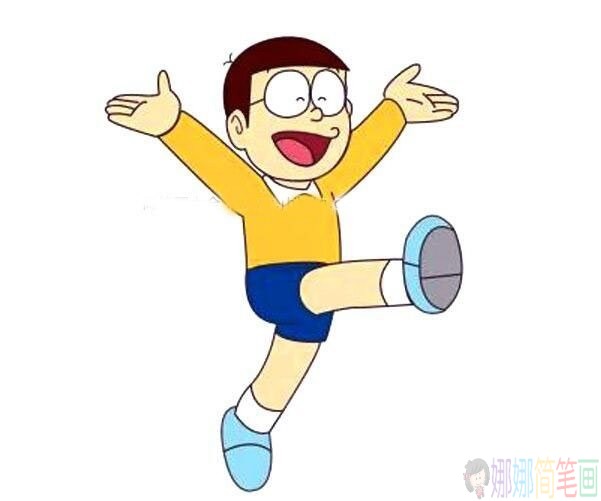 大雄简笔画画法,大雄简笔画一步一步画-1