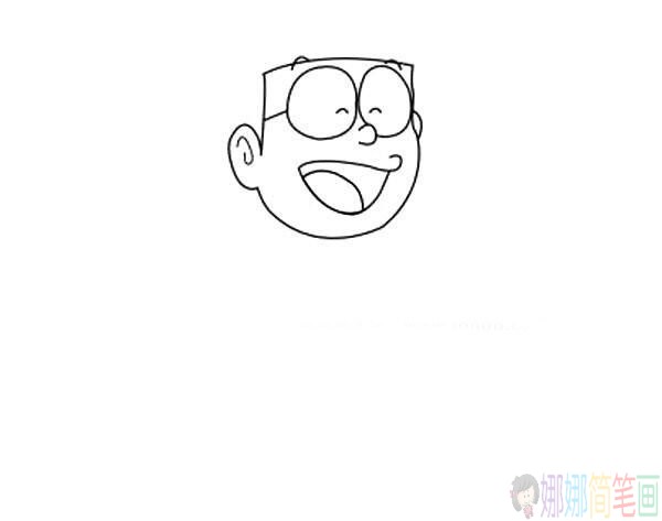 大雄简笔画画法,大雄简笔画一步一步画-2