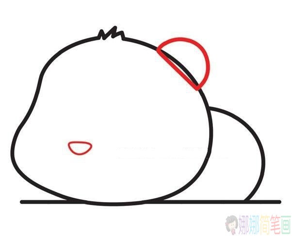 一步一步画可爱的大熊猫简笔画_呆萌熊猫简笔画图片-7