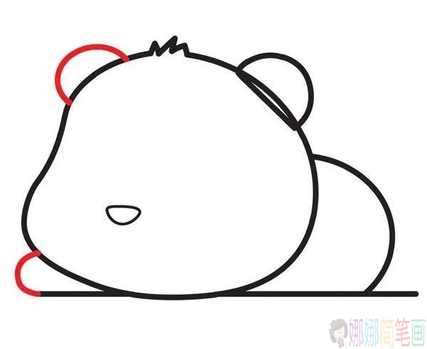 一步一步画可爱的大熊猫简笔画_呆萌熊猫简笔画图片-8